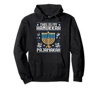 This Is My Hanukkah Pajamakah Funny Ugly Janucá Judío Sudadera con Capucha