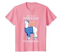 This is My Hanukkah Pijamakah Llama Menorah Funny Pijama Camiseta, Niños, Rosado, 3 años