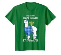 This is My Hanukkah Pijamakah Llama Menorah Funny Pijama Camiseta, Niños, Verde Kelly, 2 años