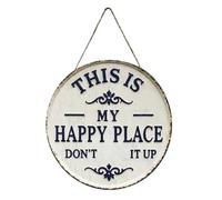 "This Is My Happy Place Don't Fúck It Up", Con Un Toque Divertido Y Rústico, S/M/L, Divertido Cartel De Metal Para Jardín, Decoración De Jardín This Is My Happy Place, Para Exteriores, Patio, Césped