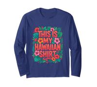 This is My Hawaiian Shirt Tropical Luau Costume Party Hawaii Manga Larga