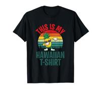 This Is My Hawaiian Summer Retro Design Tropical Wind Camiseta