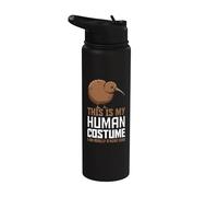 This Is My Human Costume I Am Really A Kiwi Bird Nueva Zelanda Stainless Steel Insulated Water Bottle