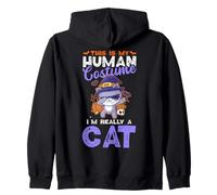 This Is My Human Costume I´m Really A Cat Halloween Sudadera con Capucha