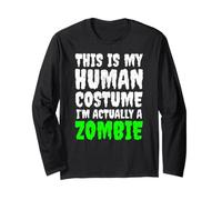 This Is My Human Costume I'm Actually A Zombie Halloween Manga Larga