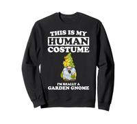 This Is My Human Costume I'm Really A Garden Gnomo Halloween Sudadera