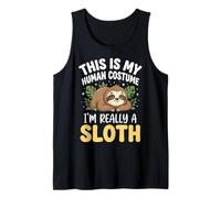 This Is My Human Costume I'm Really A Sloth Persona Perezosa Camiseta sin Mangas