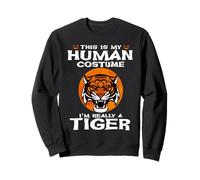 This Is My Human Costume I'm Really A Tiger Halloween Sudadera