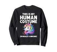 This Is My Human Costume I'm Really A Unicorn Halloween Sudadera