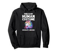 This Is My Human Costume I'm Really A Unicorn Halloween Sudadera con Capucha