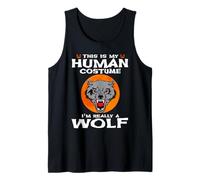 This Is My Human Costume I'm Really A Wolf Halloween Camiseta sin Mangas
