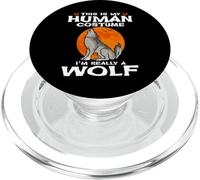This Is My Human Costume I'm Really A Wolf Halloween PopSockets PopGrip para MagSafe