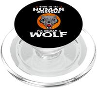 This Is My Human Costume I'm Really A Wolf Halloween PopSockets PopGrip para MagSafe