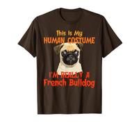 This Is My Human Costume I'm Really French Bulldog Halloween Camiseta