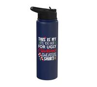 This is my it's too hot for feo Christmas sweater shirt Stainless Steel Insulated Water Bottle