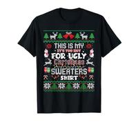 This Is My It's Too Hot For Ugly Christmas Funny Lights Christmas Camiseta