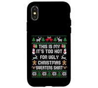 This Is My It's Too Hot For Ugly Christmas Sweater Shirt Carcasa para iPhone X/XS