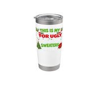 This is My It's Too Hot for Ugly Christmas Sweaters Shirt Vaso térmico de acero inoxidable de doble pared