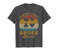 This Is My Lucky Bridge Shirt Funny Bridge Juego de Cartas Camiseta, Hombre, Jaspeado Oscuro, 4XL