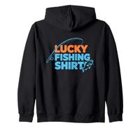 This Is My Lucky Fishing Fisherman - Retro Good Luck Angler Sudadera con Capucha
