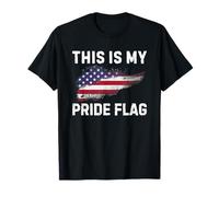 This Is My Pride Flag American Flag USA 4th of July Camiseta