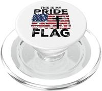 This Is My Pride Flag Jesus Cross USA American 4 of July PopSockets PopGrip para MagSafe