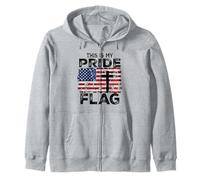 This Is My Pride Flag Jesus Cross USA American 4 of July Sudadera con Capucha