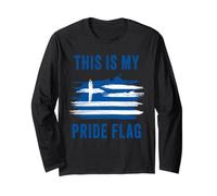 This is My Pride Flag - Patriot of Greece Graphic Greek Manga Larga