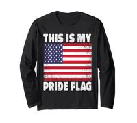 This Is My Pride Flag Patriotic 4th of July American Flag Manga Larga