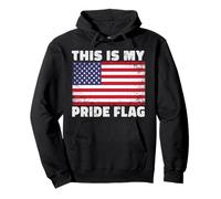 This Is My Pride Flag Patriotic 4th of July American Flag Sudadera con Capucha