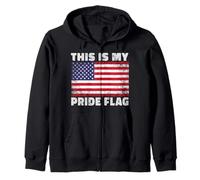 This Is My Pride Flag Patriotic 4th of July American Flag Sudadera con Capucha