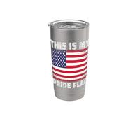 This Is My Pride Flag Patriotic 4th Of July American flag Vaso térmico de acero inoxidable de doble pared