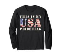 This Is My Pride Flag Shirt America USA 2026 4 of July Manga Larga
