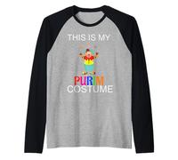 This is my Purim Costume Funny Clown Camiseta Manga Raglan