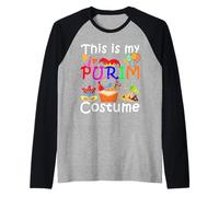 This is my Purim Costume Funny Jewish Camiseta Manga Raglan