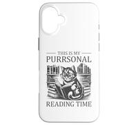 This Is My Purrsonal Reading Time Carcasa para iPhone 16 Plus