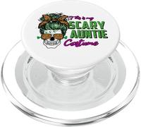This Is My Scary Auntie Costume Skull Leopard Halloween PopSockets PopGrip para MagSafe