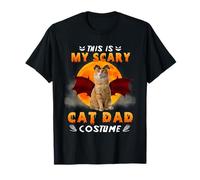 This Is My Scary Cat Dad Costume Halloween Tabby Cat Camiseta
