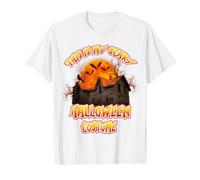 This is My Scary Halloween Costume House Moon Creepy Horror Camiseta gráfica económica, Hombre, Blanco, S