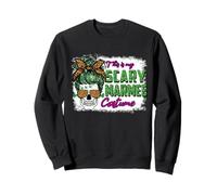 This Is My Scary Marmee Costume Skull Leopard Halloween Sudadera