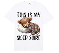 This Is My Sleep, Highland Cow, Nightshirt & Sleep Comfort Colors Adult Heavyweight T-Shirt