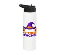 This is My Tired Teacher Costume Funny Halloween Stainless Steel Insulated Water Bottle
