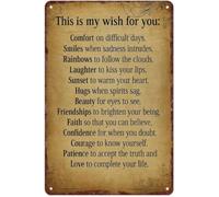 This Is My Wish For You Inspirational Metal Sign Vintage 8 X 12 in