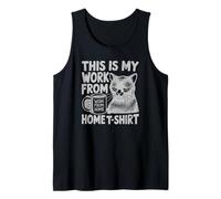 This Is My Work From Home Funny Cat Home-Based Worker Camiseta sin Mangas