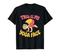This Is My Yoga Face Crow Pose Divertido Diseño De Yoga Camiseta