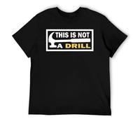 This is Not A Drill Funny Hammer Tool - Camiseta con diseño de carpintería para hombre, Estilo negro, L
