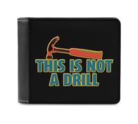 This is Not A Drill Printed Wallets Bifold Wallet Change Cash Bag with Multiple Card Slots for Men and Women, Estilo:, Talla única, MHXYZHW