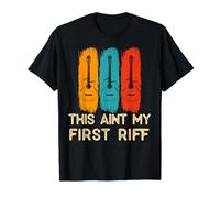 This Is Not My First Riff Guitarra Vintage Día Del Padre Retro Camiseta