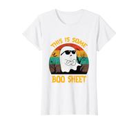 This Is Some Boo Sheet Funny Ghost Gafas de Sol Halloween niños Camiseta gráfica económica, Mujer, Blanco, XL