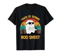 This Is Some Boo Sheet Ghost Sunglasses Disfraz de Halloween Camiseta gráfica económica, Hombre, Negro, M
